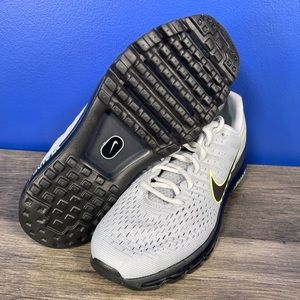 Nike Air Max 2017 Running Shoes Wolf Grey Green 849559-012 Men's Size 7.5